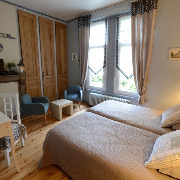 chambre Lilas avec 2 lits simples Les Cèdres Bleus